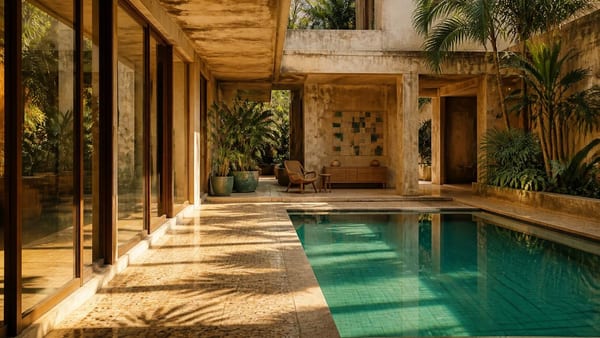 Casa histórica con jardín y alberca: La renovación que llenó de luz una casa de los 60