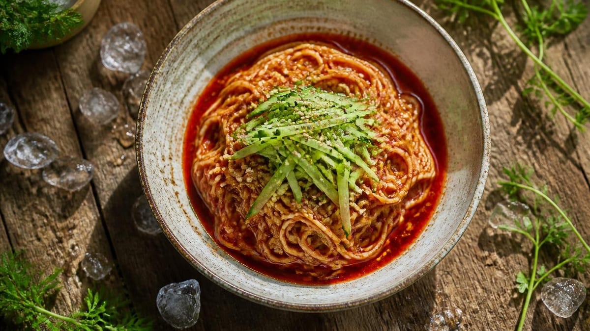Descubre cómo la cocina asiática resuelve las comidas estivales con bibim guksu: frescos, aromáticos y sin encender e