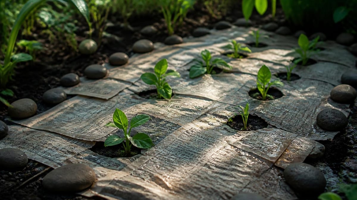 El papel de periódico puede transformar tu jardín: desde controlar maleza hasta crear semilleros biodegradables sin g