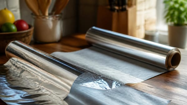 La diferencia de brillo en el papel de aluminio responde al proceso industrial, no a un uso específico de cada cara.