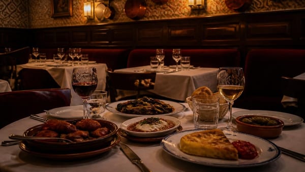 Un local que conserva intacto el espíritu de la restauración clásica española: recetas de los setenta, servicio sin p…